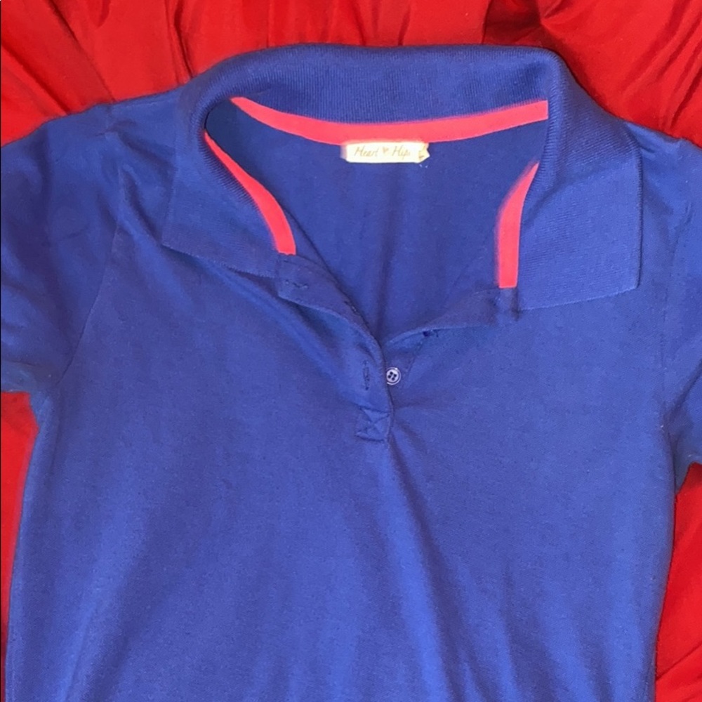 Royal Blue tween/womens polo shirt